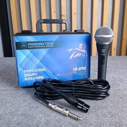 PROEUROTECH EM-6PRO ไมค์สาย พร้อมกล่องพลาสติก DYNAMIC Microphone โปร ยูโรเทค EM 6PRO EM6PRO เอไอ-ไพศาล