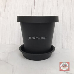 กระถางต้นไม้ สีดำ รุ่นTS01 ขนาด 6 นิ้ว