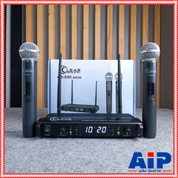 CLEARSOUND CS-500 ไมค์ลอยคู่ UHF ปรับความถี่ได้ ผู้นำเข้าเดียวกับ SOUNDVIVION ไมค์ลอย มือถือคู่ UHF ไมโครโฟนไร้สาย คลื่นความถี่ใหม่ CS 500 CS500 CLEAR SOUND เอไอ-ไพศาล +++
