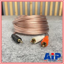 10เมตร TBE สาย TR-ST - RCA x2 สายสัญญาณ TR-STออกRCA ต่อ คอม เข้า มิกเซอร์ แอมป์ สาย สัญญาณ R223 เอไอ-ไพศาล