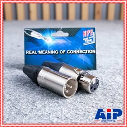 (1คู่ ผู้1เมีย1) NPE XLR MALE + XLR FEMALE ปลั๊ก + แจ็ค XLR แพ็คคู่ ( E 001 A + E 002 A ) CANNON ผู้+เมีย E001A + E002A เอไอ-ไพศาล