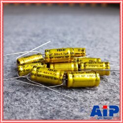 (10ตัว) 4.7uF 50V C ลำโพง สีทอง คาปาลำโพงเสียงแหลม 4.7 / 50 V ตัวป้องกันลำโพงเสียงแหลม คอนเดนเซอร์ คาปาซิเตอร์ลำโพง CAPACITOR