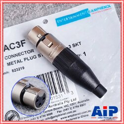 XLR ตัวเมีย AC3F AMPHENOL XLRเมีย หัวแจ็ค Female Connector แจ็คแคนนอน แคนนอนตัวเมีย CANNON AC3Fเมีย เอไอ-ไพศาล