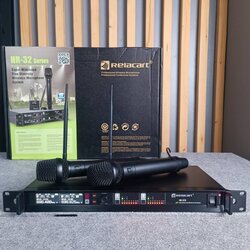 Relacart HR-32 ไมค์ลอยคู่ ไมค์ไร้สายคู่ ความถี่ UHF ไมโครโฟน ไมค์ไร้สาย ไมค์ลอย มือถือคู่ รีลาคาร์ท HR 32 HR32 เอไอ-ไพศาล