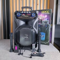 GXL GLP-A1200 ลำโพงล้อลาก12นิ้ว ไมค์ลอย(ถือ2+หนีบ1) มีบูลทูธ Active Speaker GLP A1200 GLPA1200 เอไอ-ไพศาล