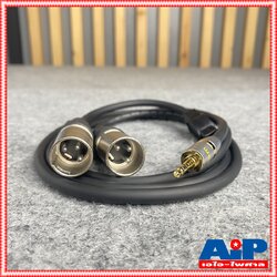 1.5เมตร DYNACOM J296/J304 สายTR-ST 3.5mmออกXLRผู้x2 สายสัญญาณเสียง สายสัญญาณสำเร็จรูป สายP.TR-ST 3.5mmออกCANNONผู้x2 เอไอ-ไพศาล