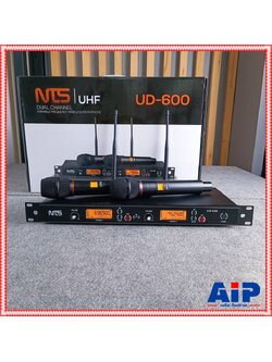 NTS UD-600 ไมค์ลอยปรับความถี่ ไมโครโฟนไร้สาย ไมค์ถือคู่ เปลี่ยนความถี่ได้ ย่านความถี่ UHF UD 600 UD600 เอไอ-ไพศาล