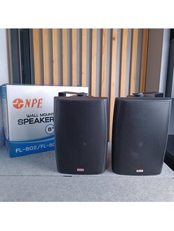 *ราคาต่อ1คู่ 2ใบ* ตู้ลำโพง NPE 8 นิ้ว รุ่น FL-802T สีดำ ลำโพงติดผนัง FL802T พร้อมขาแขวน ลำโพงแขวน 8 นิ้ว มีลาย
