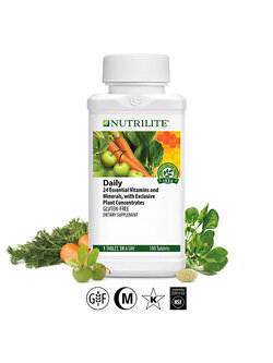 Nutrilite Daily บรรจุ (180 tab)วิตามินและเกลือแร่ที่จำเป็น 24 ชนิด เหมาะกับทุกเพศ ทุกวัย