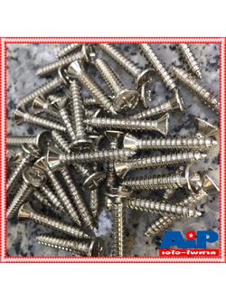 ถุง20ตัว สกรู FH 8X1" น็อต น็อตหัวแบนยาว1นิ้ว น็อตหัวแบน สกรูหัวแบน น็อตเกลียวปล่อย สกรู8X1นิ้ว น็อต8X1นิ้ว เอไอ-ไพศาล