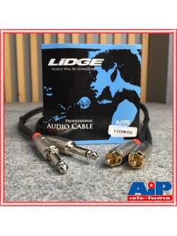ความยาว5เมตร สายปลั๊ก RCA x2 - MIC x2 LIDGE YM-398 สาย RCA 2หัว ออก ปลั๊ก PHONE mono x2 สายสัญญาณ เอไอ-ไพศาล