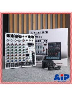 MICROTECH MT-6S mixer มิกเซอร์ 6 ช่อง รุ่นใหม่ รองรับบลูทูธ พร้อมจอแสดงผล ไมโครเทค MT 6 S mt6s เอไอ-ไพศาล