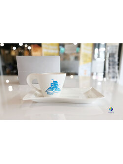 ชุดแก้วกาแฟเซรามิคพร้อมจานรอง