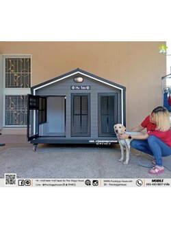 บ้านหมา บ้านแมว " 𝐍𝐎𝐑𝐃𝐈𝐂 𝐒𝐓𝐘𝐋𝐄 " มีตะแกรงเหล็ก มุ้งลวด พร้อมประตูบานสวิง ให้น้องๆเข้า-ออกเองได้ อากาศถ่ายเทได้ดี