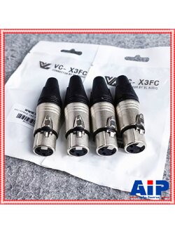 แพ็ค4ตัว VL-AUDIO VC-X3FC XLR ตัวเมีย VL-AUDIO VC-X3FC CANNONตัวเมีย ปลั๊กแคนนอนตัวเมีย VCX3FC VC X3FC ปลั๊ก แคนนอน XLR ตัวเมีย 3 ขา สำหรับเข้าสาย เอไอ-ไพศาล