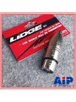 LIDGE YM081 J.CANNONท้ายRCAตัวเมีย YM-081 XLR ผู้ ท้าย RCA เมีย ตัวทด แจ็คทด YM 081 cannon เมีย - แจ็คRCAเมีย