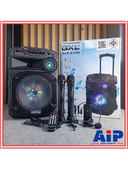 GXL GLP-A1000 ลำโพงล้อลาก10นิ้ว ไมค์ลอย(ถือ2+หนีบ1) ตู้ช่วยสอน ลำโพงกลางแจ้ง มีล้อลาก บลูทูธ FM เสียบขาตั้งได้ GLPA1000 GLP A1000 เอไอ-ไพศาล