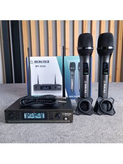 ไมค์2ด้าม MICROTECH MT-333A ไมค์ลอย ถือคู่ UHF MT 333A MT333A ไมค์ลอยมือถือคู่UHF ไมโครโฟนแบบไร้สาย เอไอ-ไพศาล