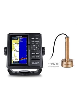 เครื่องหาปลา+GPS ยี่ห้อ Garmin GPSMAP 585 Plus เมนูไทย + GT15M-TH bronze แถมฟรี แผนที่ Bluechart g2 และเสื้อยืดแขนยาว