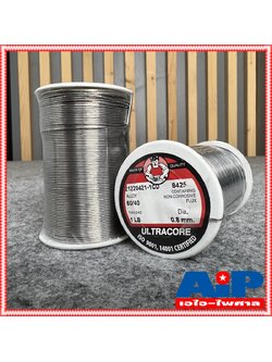 ULTRACORE ขนาด 0.8 มม หนัก 1 ปอนด์ ตะกั่วขด 60/40 ตะกั่วบัดกรี ตะกั่ว อุลตร้าคอร์ เอไอ-ไพศาล