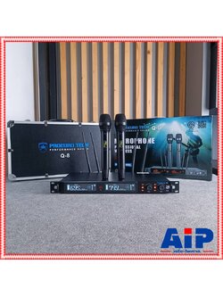 PROEUROTECH Q-8 ไมค์ลอย UHF ปรับความถี่ได้ ไมค์ลอยคู่ ไมค์ลอย ไมโครโฟนไร้สาย โปรยูโรเทค PRO EUROTECH Q 8 Q8 เอไอ-ไพศาล