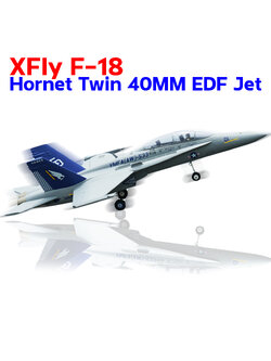 เครื่องบินโฟม ตัวลำ+ชุดไฟ มอเตอร์ดักแฟน XFly F-18 Hornet Twin 40MM EDF Jet (ไม่รวมวิทยุ รีซีฟ แบต)
