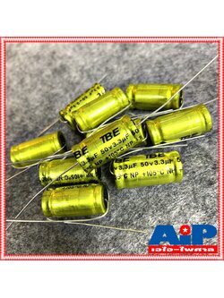 (10ตัว) 3.3uF 50V C ลำโพง สีทอง คาปาลำโพงเสียงแหลม ตัวป้องกันลำโพงเสียงแหลม คอนเดนเซอร์ คาปาซิเตอร์ลำโพง CAPACITOR 4.9 cเสียงแหลม 3.3/50V