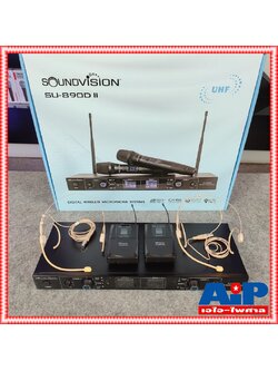SOUNDVISION SU-890D-II/BT (HW-X) ไมค์ลอยคาดหัวคู่ ย่าน UHF SU 890D II/BT SU890D II/BT SU 890DII/BT เอไอ-ไพศาล