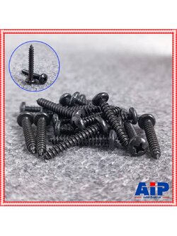 ถุง20ตัว สกรูPHดำ 8X1นิ้ว น็อตเกลียวปล่อย น็อตดำเกลียวปล่อย สกรูดำเกลียวปล่อย สกรูดำหัวกลม น็อตเกลียวปล่อย1นิ้ว เอไอ-ไพศาล