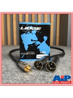 ยาว1.5เมตร LIDGE YM-387D สาย TR-ST 3.5 mm ออก XLR ผู้x2 สายสัญญาณ สายสัญญาณLIDGE สายYM 387D สายYM387D เอไอ-ไพศาล
