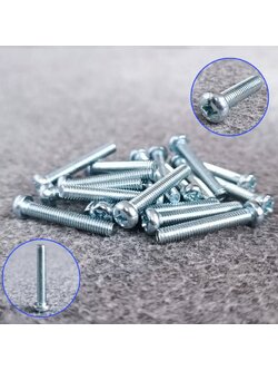 ถุง20ตัว สกรูJP 4X25 น็อต สกรู น็อตเกลียวละเอียด น็อตเกลียวละเอียดหัวกลม สกรูเกลียวละเอียด น็อตJP4X25 เอไอ-ไพศาล