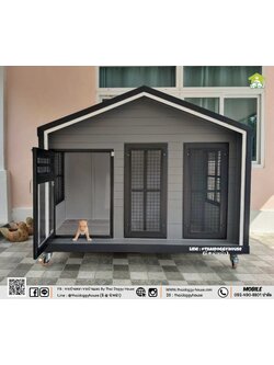 บ้านหมา บ้านแมว " 𝐍𝐎𝐑𝐃𝐈𝐂 𝐒𝐓𝐘𝐋𝐄 " มีตะแกรงเหล็ก มุ้งลวด พร้อมประตูบานสวิง ให้น้องๆเข้า- ออกเองได้ อากาศถ่ายเทได้ดี