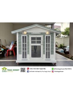 บ้านหมา บ้านแมว บ้านน็อคดาวน์ บ้านสัตว์เลี้ยง แบบพัดลมมีตะแกรงเหล็ก มุ้งลวดทุกหลัง By Thai Doggy House