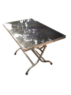 โต๊ะสเตนเลสขาพับโค้ง