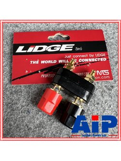 LIDGE YM-212 ไบติ้งโพสต์ทองคู่ YM212 ขั้วลำโพง ขั้วต่อลำโพงติดแท่น ไบติ้งโพสต์ สีทอง ขั้วต่อลำโพงติดแท่นแอมป์