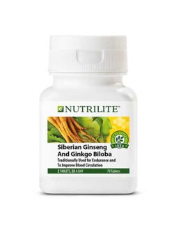 Siberian Ginseng & Ginkgo Biloba (70 tab)( เสริมความแข็งแกร่ง ทนทาน เพิ่มการไหลเวียนโลหิต)