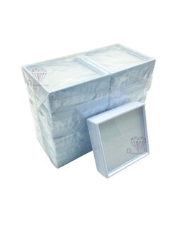 กล่องพลอย กล่องใส่พลอย ขนาด 9x9 Cm. 10ใบ กล่องใส่เครื่องประดับ พื้นด้านล่างเป็นกำมะหยี่ตังรองสินค้าเป็นฟองน้ำ