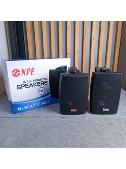 *ราคาต่อ1คู่ 2ใบ* ตู้ลำโพง NPE 5 นิ้ว รุ่น FL-502T สีดำ ลำโพงติดผนัง FL502T พร้อมขาแขวน ลำโพงแขวน 5 นิ้ว มีลาย