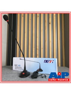 BEST MIC-68 ไมค์ตั้งโต๊ะมีไฟ ไมค์ Condenser ไมค์คอยาว60cm ไมค์ Condenser ตอบสนองความถี่ (Hz) 60Hz-16000Hz MIC68 MIC 68 เอไอ-ไพศาล