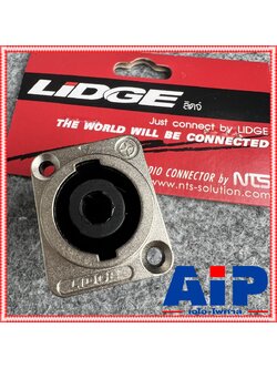 LIDGE SPEAKON LS4MPS เหลียมหล็ก SPEAKONตัวเมีย SPEAKONตัวเมียติดแท่น แจ็คสเปคคอนติดแท่น สเปคคอนตัวเมียเหลี่ยมเหล็ก เอไอ-ไพศาล