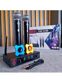 สินค้าใหม่ ลดล้างสต๊อค PROPLUS KM-646 ไมค์ลอยคู่UHF ไมโครโฟนไร้สาย Wireless Microphone KM 646 ไมค์ลอย KM646 PRO PLUS เอไอ-ไพศาล