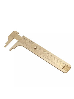 เวอร์เนีย เวอร์เนียทองเหลือง เวอร์เนียวัดขนาดงาน 0-100mm 4นิ้ว Vernier Caliper Scale วัดขนาด วัด ทองเหลือง น็อต สกรู ข้อต่อ ไม้บรรทัด