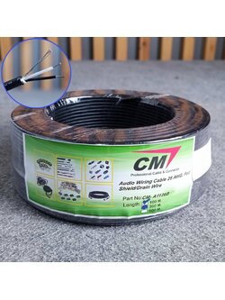 ขด100เมตร CM สายชีลด์ STEREO 3.2mm 26awg CM-A1126 สายสัญญาณ สาย ชีลด์ สเตอริโอ CM CM A1126 A 1126 เอไอ-ไพศาล
