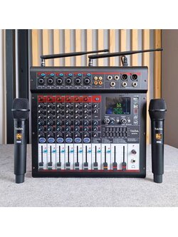 TADA SPIRIT-6 POWERMIXER พร้อม ไมค์ลอย2ตัว 350 watt EFX USB บลูทูส ธาดา มิกเซอร์อนาล็อก SPIRIT 6 SPIRIT6 เอไอ-ไพศาล