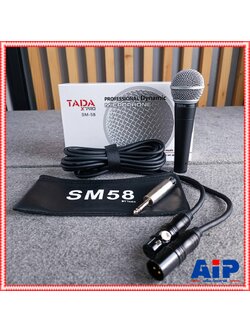 TADA SM-58 ไมค์สาย ไมค์สาย ไมค์ไดนามิก SM 58 SM58ไมค์คาราโอเกะ ไมค์ร้องเพลง แถมฟรี สาย 5 เมตร แจ็คทด ถุงเก็บไมค์ ธาดา เอไอ-ไพศาล