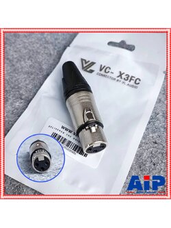 VL-AUDIO VC-X3FC CANNONตัวเมีย ปลั๊กแคนนอนตัวเมีย VCX3FC VC X3FC ปลั๊ก แคนนอน XLR ตัวเมีย 3 ขา สำหรับเข้าสาย เอไอ-ไพศาล