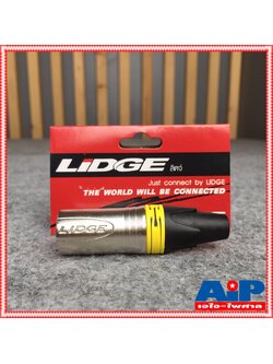 P.CANNON LIDGE YM-002C สีเหลือง แจ๊ค แคนนอน XLR ตัวผู้ 3 ขา ท้ายยาง สำหรับเข้าสาย YM002C YM 002C เอไอ-ไพศาล