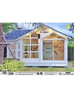 บ้านแมวติดแอร์ " 𝐍𝐎𝐑𝐃𝐈𝐂 𝐒𝐓𝐘𝐋𝐄 " ฟังก์ชั่นครบ หลังใหญ่ กระจกบานใหญ่เปิดรับแสงธรรมชาติได้ดี โทนบ้านสีขาวทำให้ดูเรียบง่าย สบายตามากขึ้น