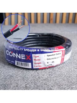 ขด5เมตร CONNEX EVO-215 สายลำโพง ทองแดงแท้ 2x1.5mm สายสีดำ สายลำโพงกลางแจ้ง EVO215 EVO 215 สายลำโพง2คอร์ เอไอ-ไพศาล