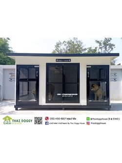 บ้านหมา บ้านแมว บ้านน็อคดาวน์ บ้านสัตว์เลี้ยง แบบพัดลมมีตะแกรงเหล็ก มุ้งลวดทุกหลัง By Thai Doggy House